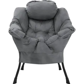 ML-Design Relaxsessel Baumwolle 97 x 95 x 82 cm Anthrazit ergonomisch