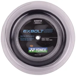 Yonex Badmintonsaite Exbolt 65 (Kontrolle) schwarz 200m Rolle