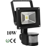 Greenmigo 10W LED Fluter Flutlicht mit Bewegungsmelder Warmweiß Aluminium IP65 Außenstrahler Wasserdicht Strahler Scheinwerfe