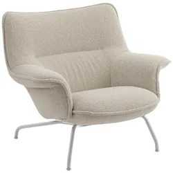 Muuto Doze Lounge Chair low back, tube base, hearth 7 / grau