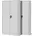 2er Set Aktenschrank C001H Büroschrank Metallschrank Werkzeugschrank 4 Einlegeböden Drehgriff Pulverbeschichtung Flügeltürschrank Abschließbar 195 cm x 90 cm x 40 cm Grau
