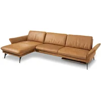 himolla Ecksofa Monheim Mikrofaser Braun Cognac 174 x 280 cm