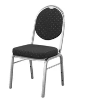 GGM Möbel Bankettstuhl Stoff Schwarz 12er Set