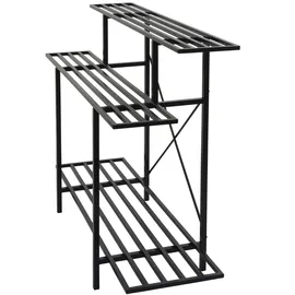 Mendler Pflanzenregal HWC-G32 100 x 120 x 44 cm Schwarz