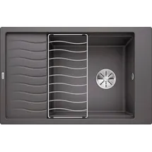 Blanco Elon XL 6 S links Silgranit Felsgrau Handbetätigung 780 x 500 mm