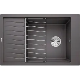 Blanco Elon XL 6 S links Silgranit Felsgrau Handbetätigung 780 x 500 mm