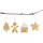 levandeo 4er Set Deko Anhänger Lebkuchen MDF Holz Braun Weihnachtsschmuck Weihnachten Deko Baumschmuck Tanne Stern