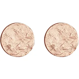 Elli Ohrstecker Plättchen Rund Struktur Silber 925 rosegold onesize