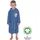 Wörner Kinderbademantel WÖRNER "Hund" Gr. 86, blau (rauchblau), L:60cm, Baumwoll-Webfrottier, Hausmäntel, mit Stickerei, mit Taschen, maschinenwaschbar, trocknergeeignet