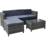 MuCoLa Polyrattan Set 5-tlg. Grau