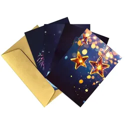 Clairefontaine 5x Thematisches Korrespondenzset, 8 Umschläge Pollen C6 (114x162mm) 120g + 8 Doppelkarten 110x155m 185g, Jahresende - 81004C
