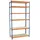 simonclick Schwerlastregal Holz 2500x1200x500 mm blau/orange
