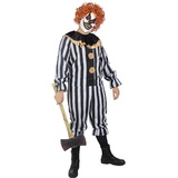 Funidelia | HorrorClown Kostüm Deluxe für Herren Clowns, Killer Clown, Halloween, Horror - Kostüm für Erwachsene & Verkleidung für Partys, Karneval & Halloween - Größe XXL - Granatfarben