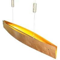 quitani LED-Hängeleuchte Malu, gold, Länge 100 cm