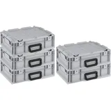 Proregal 5x Eurobox NextGen Portable | HxBxT 13,5x30x40cm | 11 Liter | Eurobehälter, Transportbox, Transportbehälter, Stapelbehälter