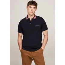 Tommy Hilfiger Poloshirt GIFTING POLO RWB COLLAR REG POLO Streifen an Kragen und Bündchen blau XXL