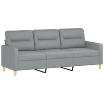 vidaXL 3-Sitzer-Sofa Hellgrau 180 cm Stoff