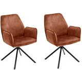 MCA furniture Esszimmerstuhl 60 x 89 x 64 cm (B/H/T) (2-er Set, 2 St) braun