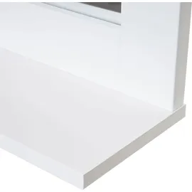 Mendler Wandspiegel HWC-F75, Badezimmer Badspiegel Spiegel, Ablagefläche Landhaus 58x59x12cm weiß