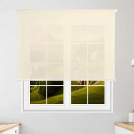 Wellhome - Lichtdurchlässiges Polyester-Rollo 140 x 180 cm (Breite x Höhe) Beige