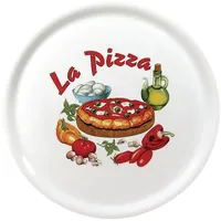 Gastronoble Saturnia Napoli Pizzateller - 31cm - 12 Teller - mit "La Pizza" Dekor
