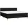 vidaXL Boxspringbett mit Matratze & LED Schwarz 180x200 cm Stoff