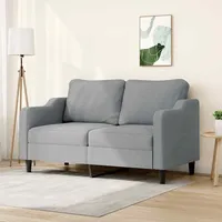 VidaXL 2-Sitzer-Sofa Hellgrau 140 cm Stoff