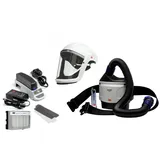3M TR-315E+ Versaflo Starterpaket inkl. TR-302E, Zubehör und 3M Versaflo Schutzhelm mit Komfort-Gesichtsabdichtung und Polycarbonat Visier, klar