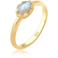 Elli Ring 925 Sterling Silber Verlobungsring in Gold | Gr.: 54