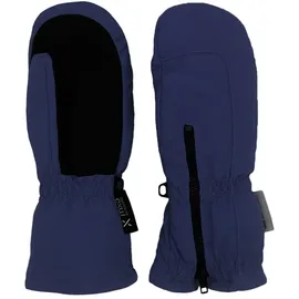 Maximo Fäustlinge MAXIMO, Mädchen, Gr. 2, blau (navy), Stoff, Kunstfaser, Handschuhe Fäustlinge, mit Reißverschluß, atmungsaktiv, beschichtet, langer Schaft