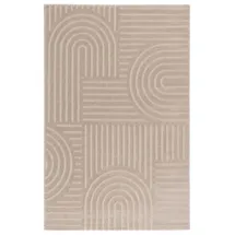 tesso living Designteppich LOUIS, Teppich Wohnzimmer, Skandi Design, Zenn, rechteckig, moderner Wohnzimmerteppich, 3-D, schlichte Farben beige rechteckig | 160 cm x 230 cm