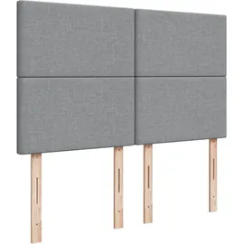 vidaXL Boxspringbett mit Matratze Hellgrau 160x200 cm Stoff