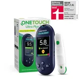 ONETOUCH Ultra Plus Reflect® Blutzuckermessgerät (mmol/L) I 1 Messgerät, 10 Teststreifen, 10 Lanzetten, 1 Stechhilfe & 1 Etui | Stiftung Warentest SEHR GUT (1,5)