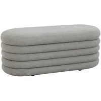 Svita Blossom XL Hocker mit Stauraum Sitzhocker Ottomane Boucle-Bezug