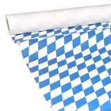 JUNOPAX Papiertischdecke 50m x 1,15m Raute weiß-blau