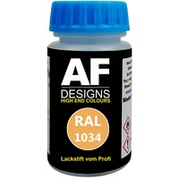 Alex Flittner Designs Lackstift RAL 1034 PASTELLGELB seidenmatt 50ml schnelltrocknend Acryl