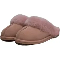 Lammfell Pantoffel NADINE mit Fellkranz rose 39 - 39