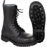 Max Fuchs Stiefel, 10-Loch"Pure Trash schwarz, oder Stahlkappenstiefel 10-Loch Pure 10 - 44
