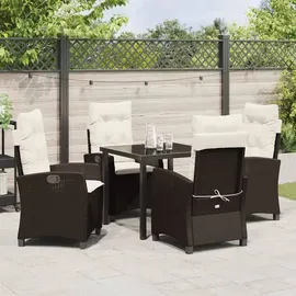 vidaXL Gartenmöbelset 5-tlg. Braun
