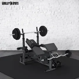 Gorilla Sports Schutzmattenset 16 Matten, Schwarz
