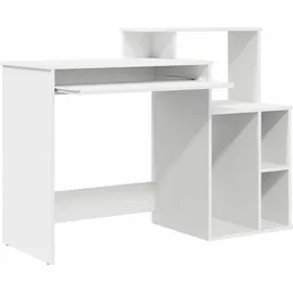 vidaXL Schreibtisch mit Regal Weiß 120,5 x 44 x 88,5 cm Holzwerkstoff