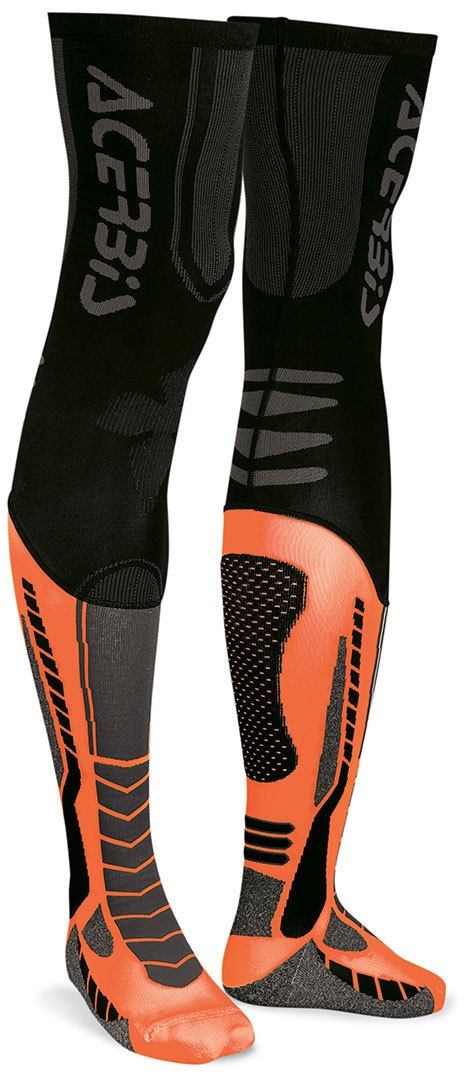 Acerbis X-Leg Pro Sokken, zwart-oranje, 2XL Voorman