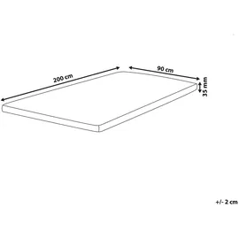 Beliani PU-Schaum-Matratzentopper 90 x 200 cm Weiß