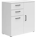 milino Kommode Multi-Stauraum 80 x 83 x 40 cm Weiß