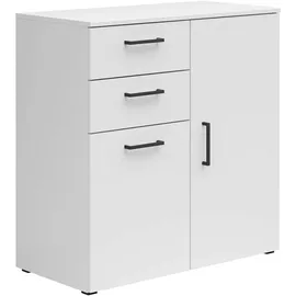 milino Kommode Multi-Stauraum 80 x 83 x 40 cm Weiß