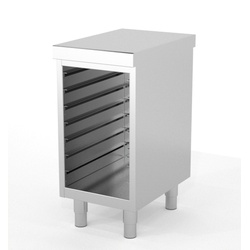 IDEACER Neutrale zentrale Standard-Bodeneinheit, 2 Einheiten mit 3 Kufen für GN 1/1, 800x700x600mm.