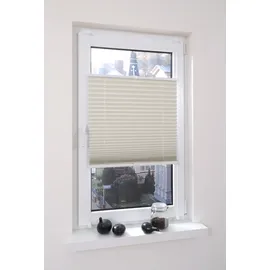 LIEDECO Klemmfix Thermo-Plissee verspannt, verdunkelnd beige