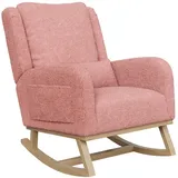 Bpkadhy Schaukelsessel,, Pink, Holz, Füllung: Baumwollfüllung, 93x96x68 cm, Wohnzimmer, Sessel, Schaukelstühle