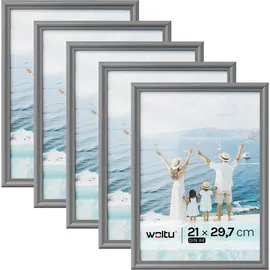 Woltu Bilderrahmen grau 21x29,7 cm 3er Set