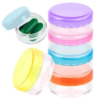 Dimeho 6 Stück Kleine Pillendose, Tablettenbox Pillendose Klein Für Unterwegs Tragbar Pillenbox BPA-frei Reise Pillendosen Mini Tablettendose Medikamenten Taschenpillendose für Handtasche (6 Farben)